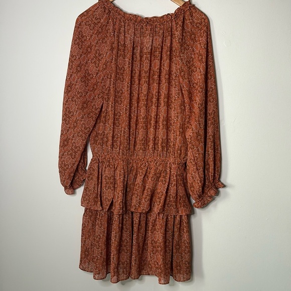 Polagram Flawless Orange Floral Flowy Dress - Picture 3 of 3